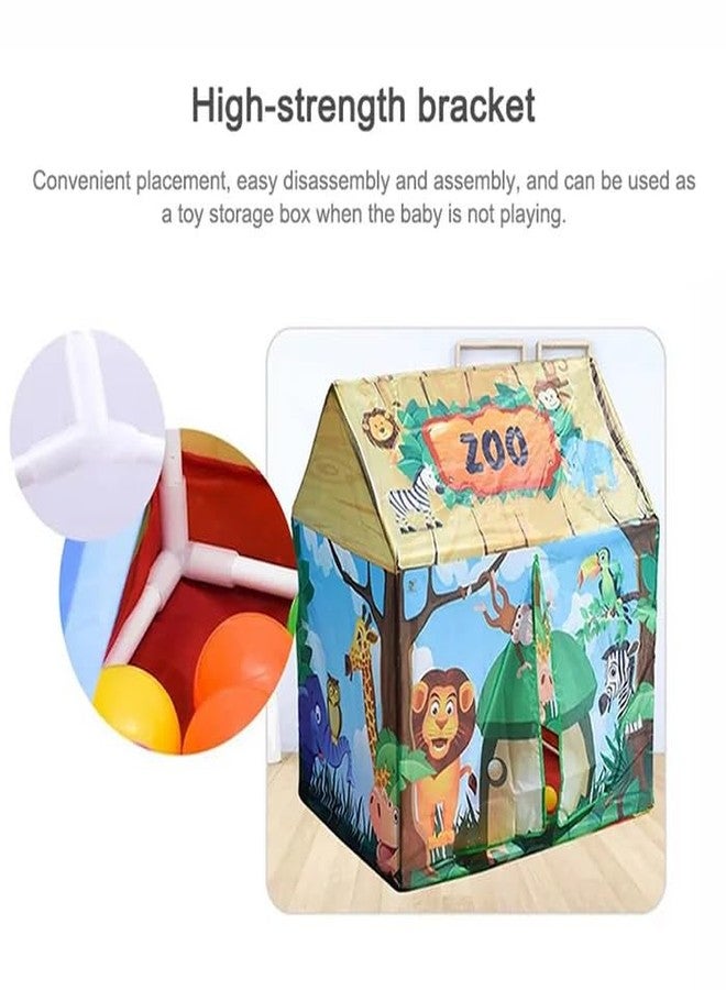 Zyamalox Explore The Jungle With Kids Tent House for Boys and Girls, Animal Print Tent for Magical Playtime Fun - Image 2